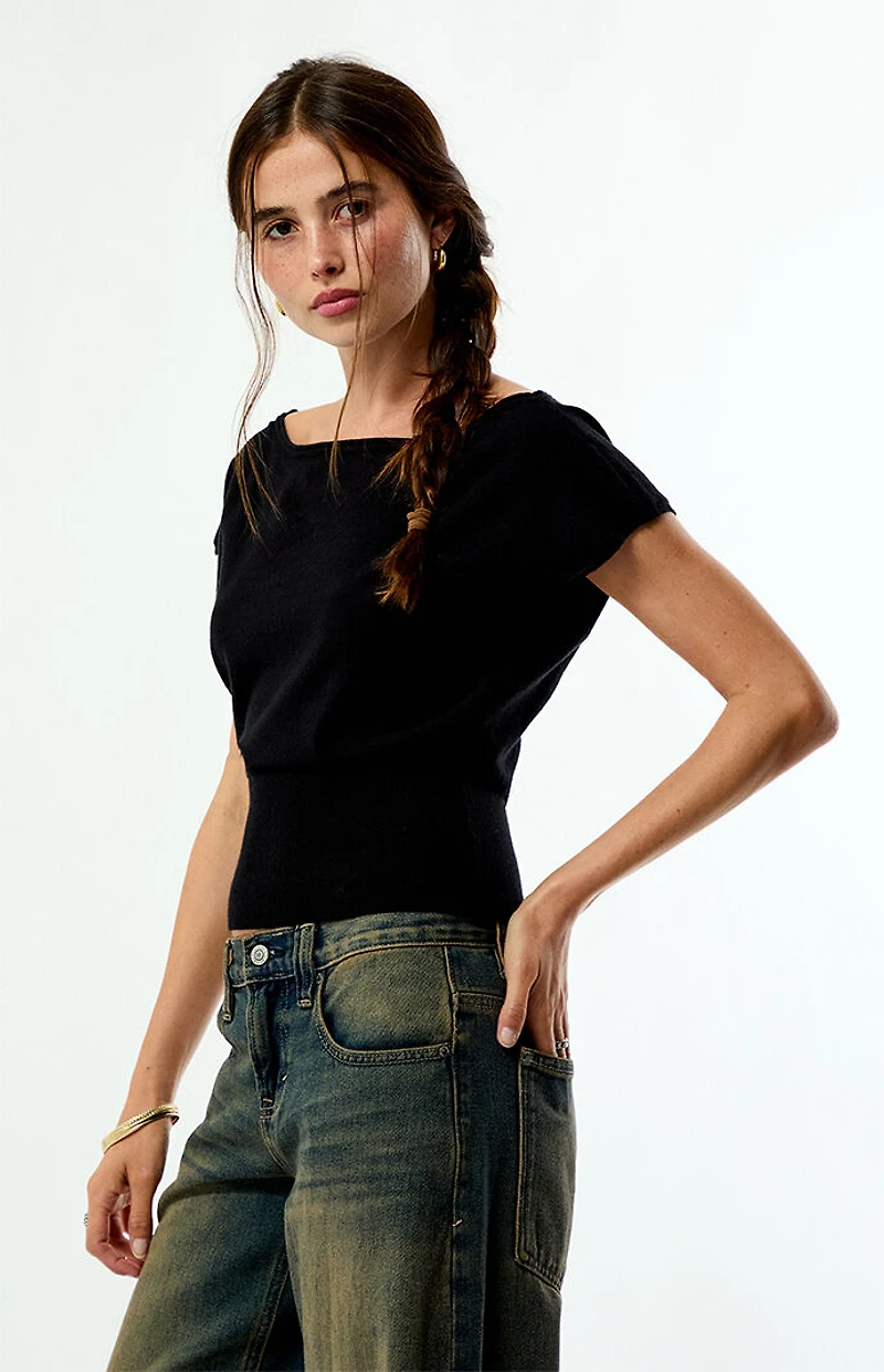 Your Favorite Eva Short Sleeve Sweater T-Shirt