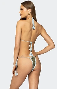 Edikted Crochet String Bikini Bottom