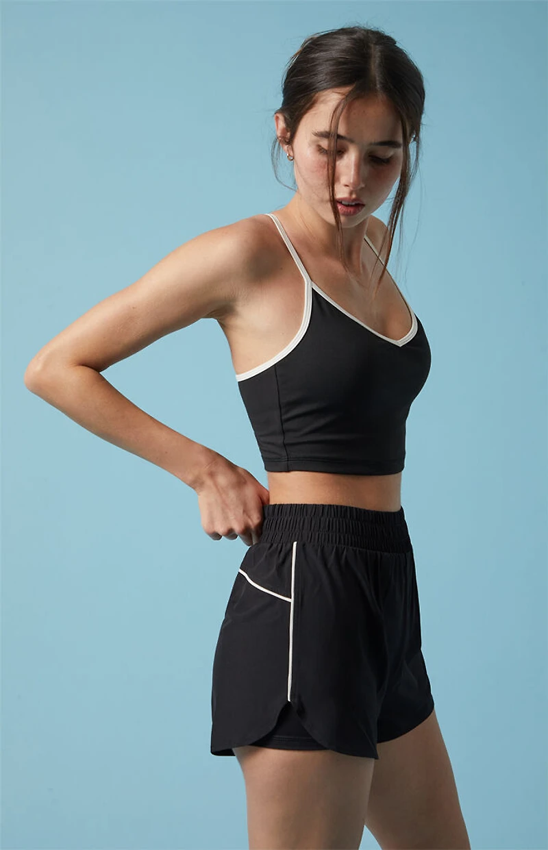 PAC 1980 Active Piping Dolphin Hem Track Shorts