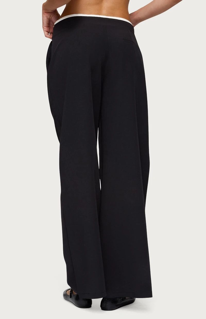 Edikted Pinstripe Peekaboo Drawstring Pants