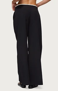 Edikted Pinstripe Peekaboo Drawstring Pants