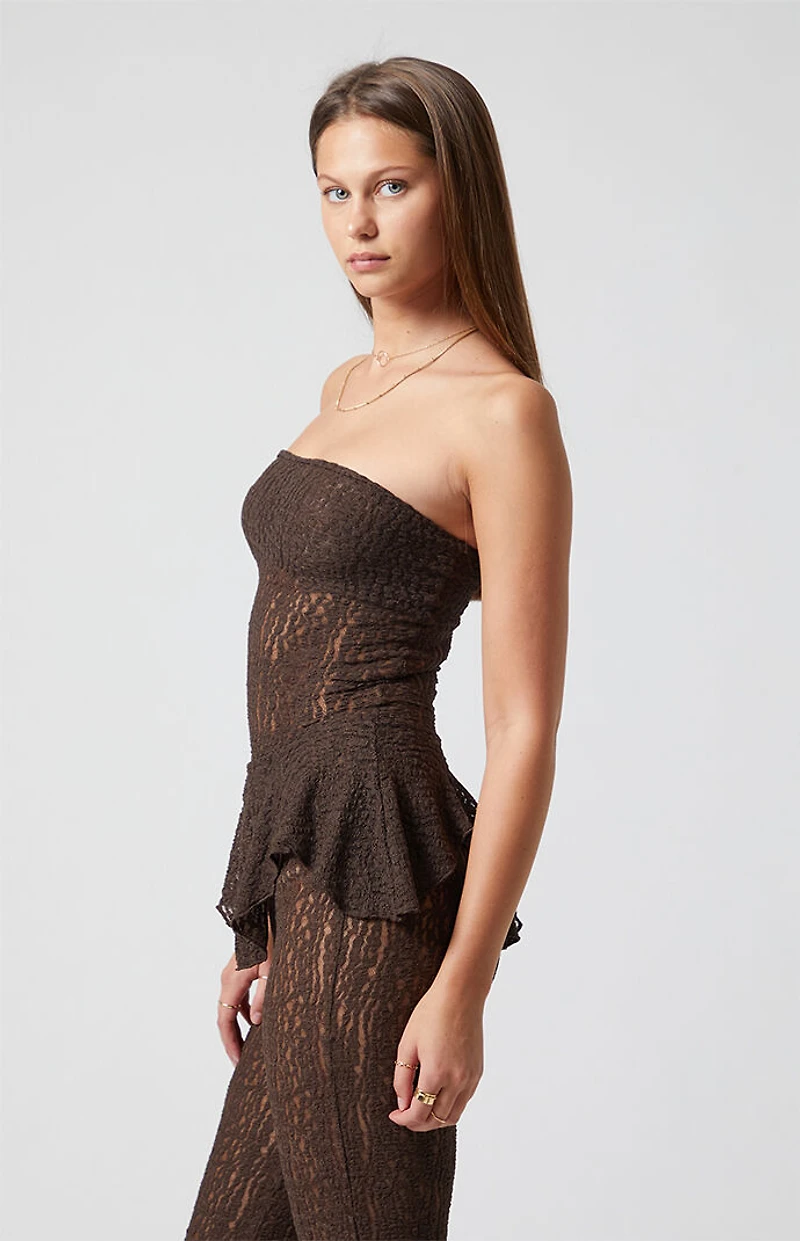 Beverly and Beck Shiloh Longline Lace Tube Top