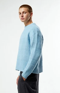 Pacsun Blue Allan Jacquard Crew Neck Sweater