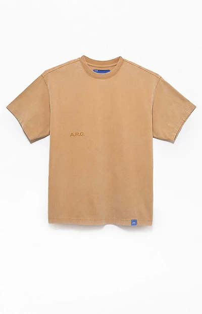 A.R.C. Brown Vintage Wash Heavyweight Oversized T-Shirt