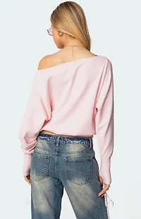 Edikted Off Shoulder Oversized Sweater
