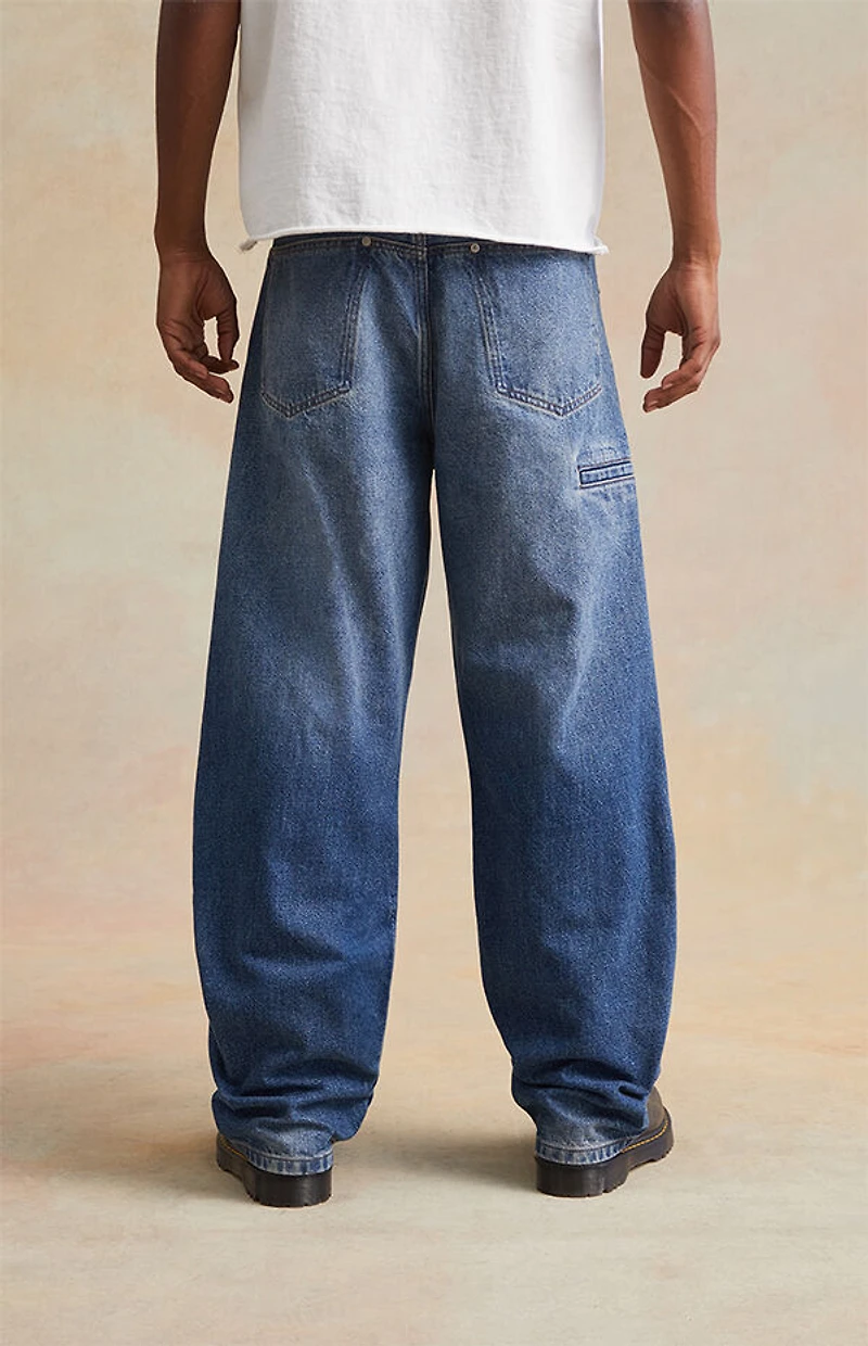 RARE DNM EDIT Medium Indigo Rhinestone Studded Baggy Jeans