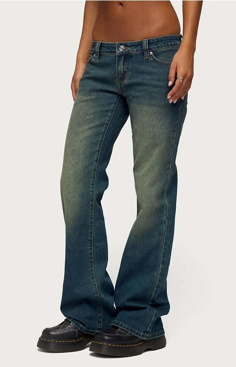 Edikted Moonie Low Rise Bootcut Jeans