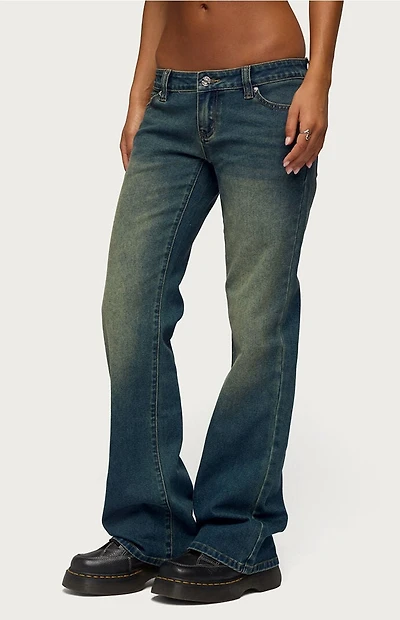 Edikted Moonie Low Rise Bootcut Jeans