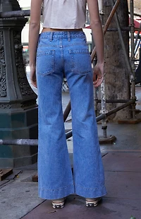 John Galt Alyssa Light Indigo Low Rise Flare Jeans