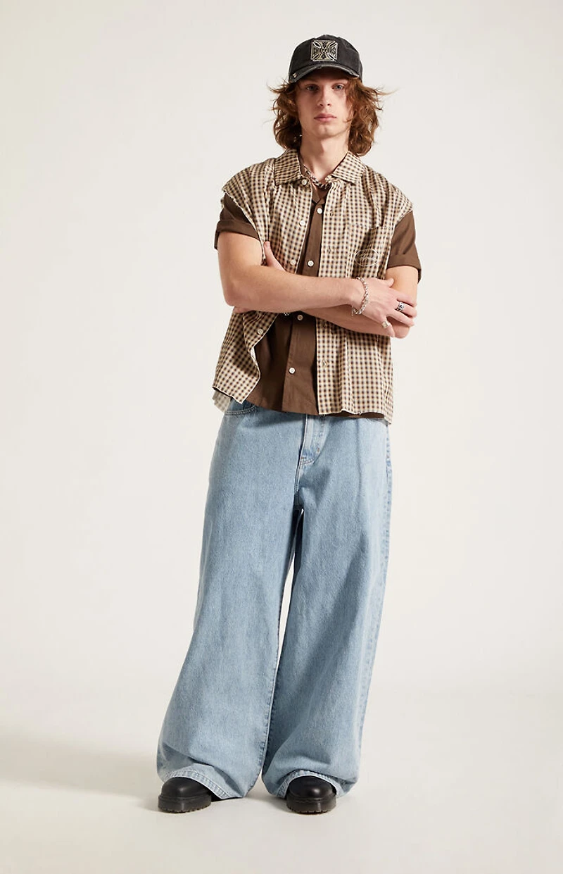 Pacsun Ryder Ultra Baggy Jeans Light Blue