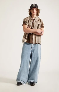 Pacsun Ryder Ultra Baggy Jeans Light Blue