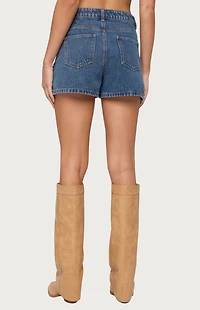 Edikted Milena High Rise Denim Shorts