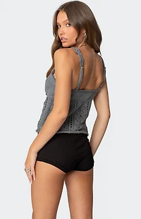 Edikted Josepha Knit Split Front Top