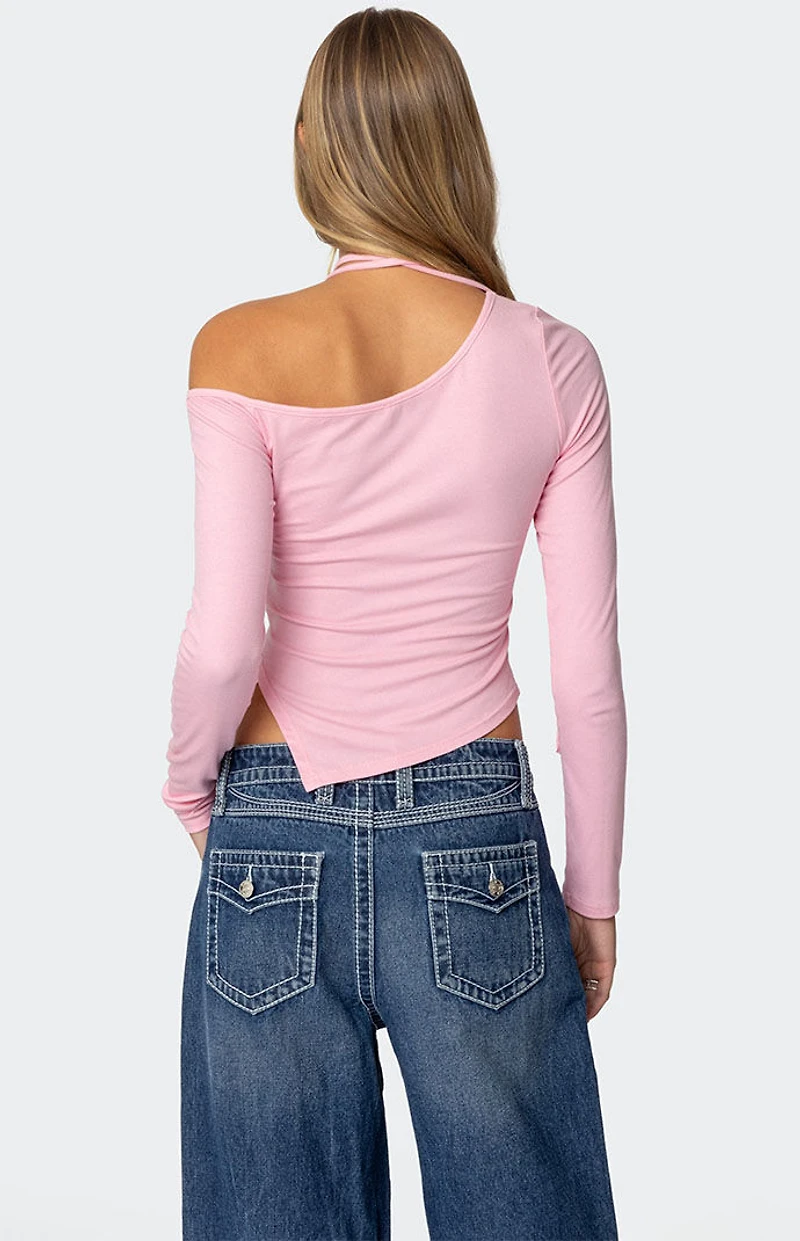 Edikted Asymmetric Two Piece Choker Top
