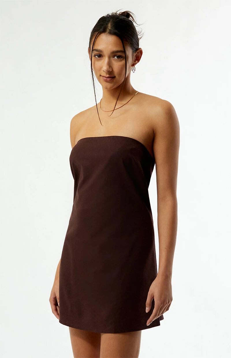 Your Favorite Strapless Everyday Linen Mini Dress