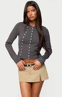 Edikted Hestia Button Up Knit Cardigan
