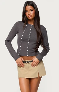 Edikted Hestia Button Up Knit Cardigan