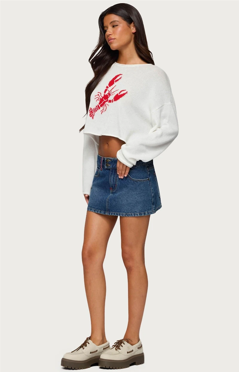 Edikted Lobster Babe Oversized Knit Top