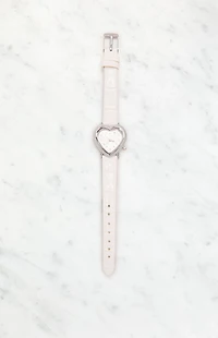 LA Hearts Faux Crocodile Heart Watch