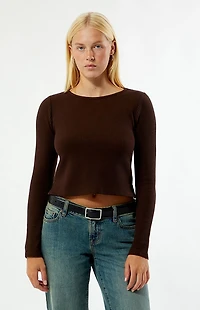 Your Favorite Waffle Knit Long Sleeve Top
