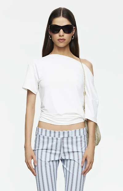 LIONESS Wildlands Chocolate One Shoulder Top