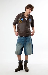 FORD Dirty Wash Baggy Jean Shorts
