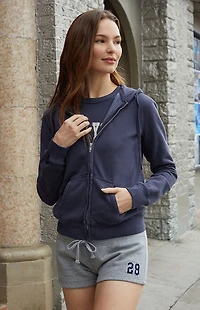 John Galt Blue Zip Up Hoodie