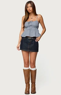 Edikted Zahara Gingham Babydoll Top