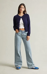 Pacsun Casey Low Rise Baggy Jeans Light Blue Washed