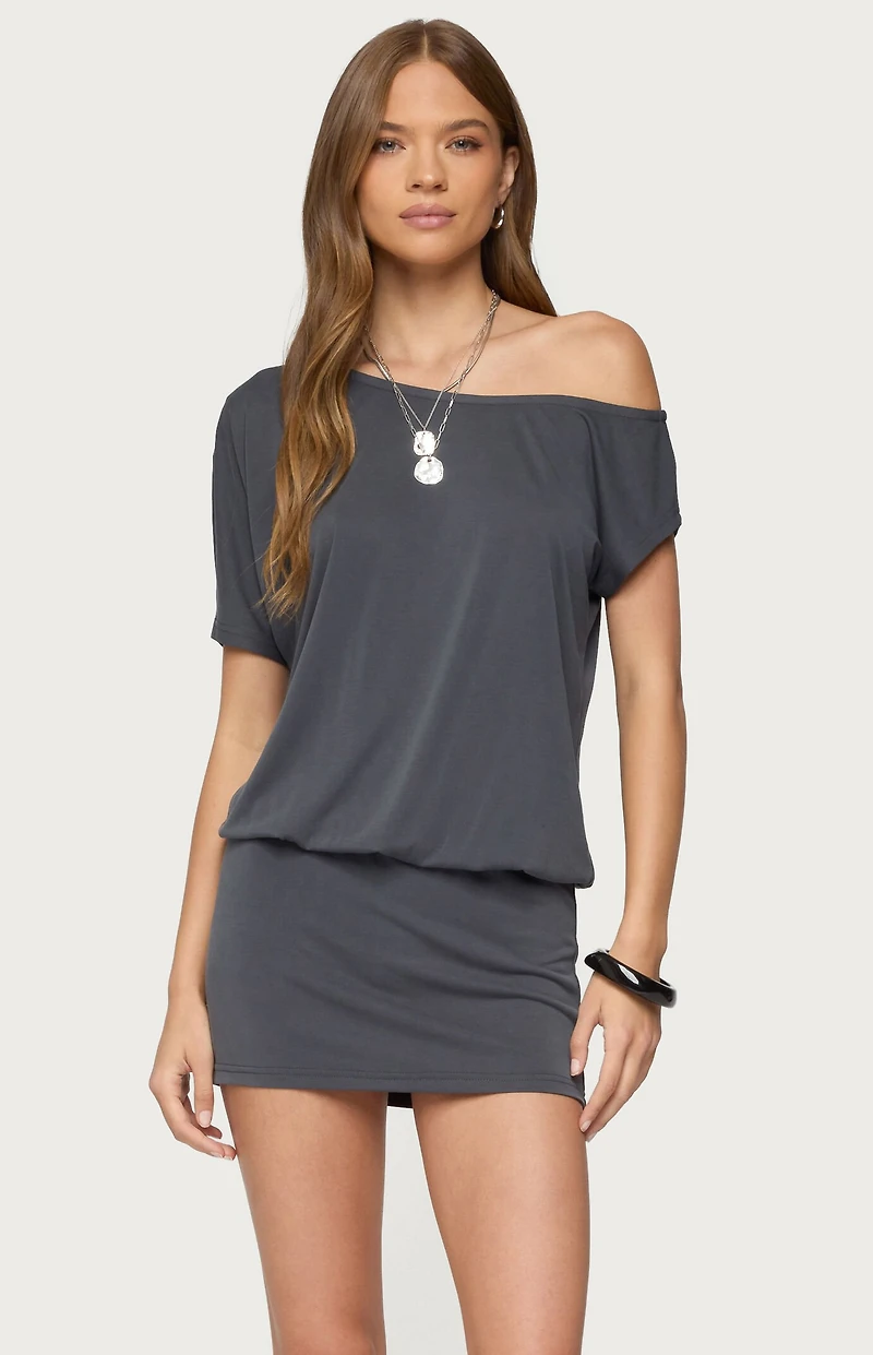 Edikted Sevie Off Shoulder Mini Dress