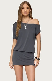 Edikted Sevie Off Shoulder Mini Dress