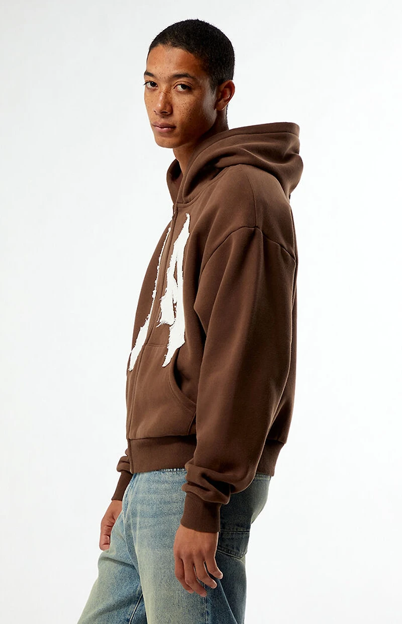 Pacsun LA Applique Full Zip Hoodie