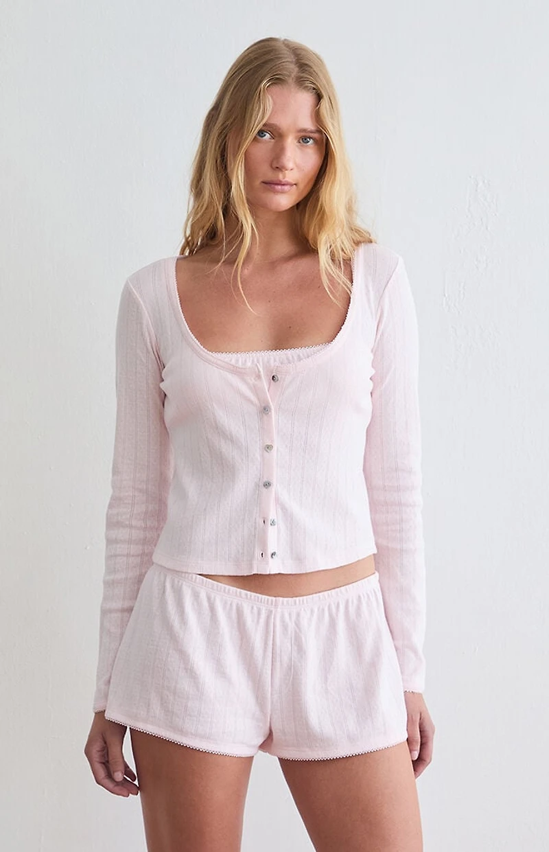 PS GOODNIGHT Pointelle Pajama Cardigan
