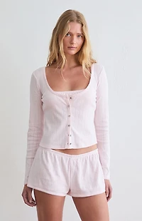 PS GOODNIGHT Pointelle Pajama Cardigan