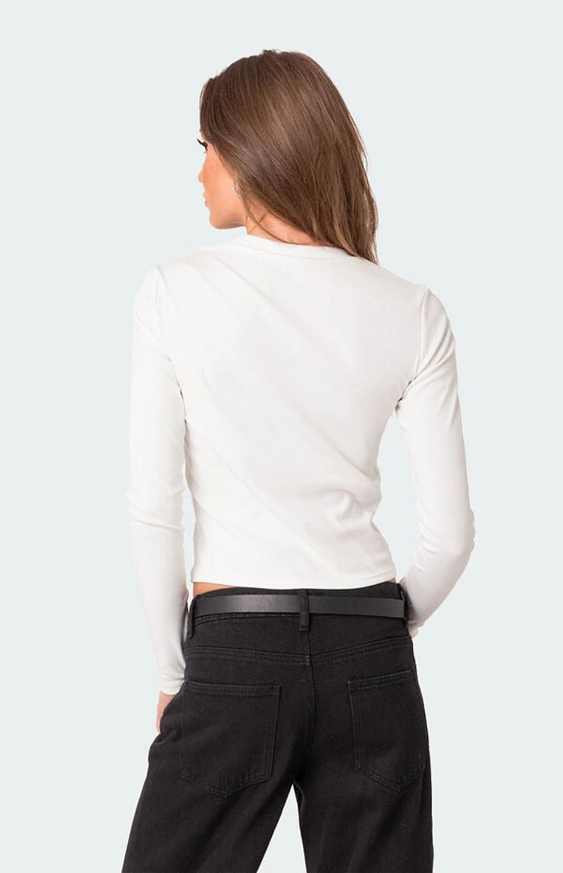 Edikted Flirty Long Sleeves T Shirt
