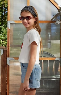 Pacsun Kids Strawberry Embellished Skimmer T-Shirt