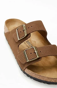 Birkenstock Arizona Corduroy Sandals Dark Tea