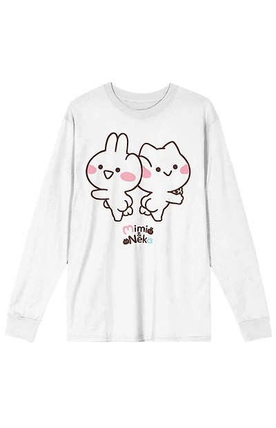 Mimi & Neko Rabbit White Long Sleeve T-Shirt