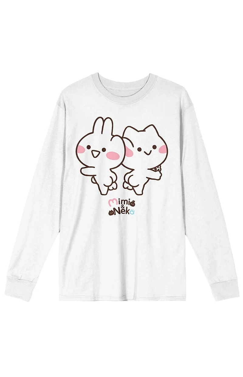 Mimi & Neko Rabbit White Long Sleeve T-Shirt