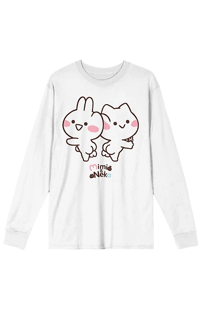 Mimi & Neko Rabbit White Long Sleeve T-Shirt