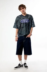 FORD Emblem Logo Tree Camo Mesh Short Sleeve Jersey