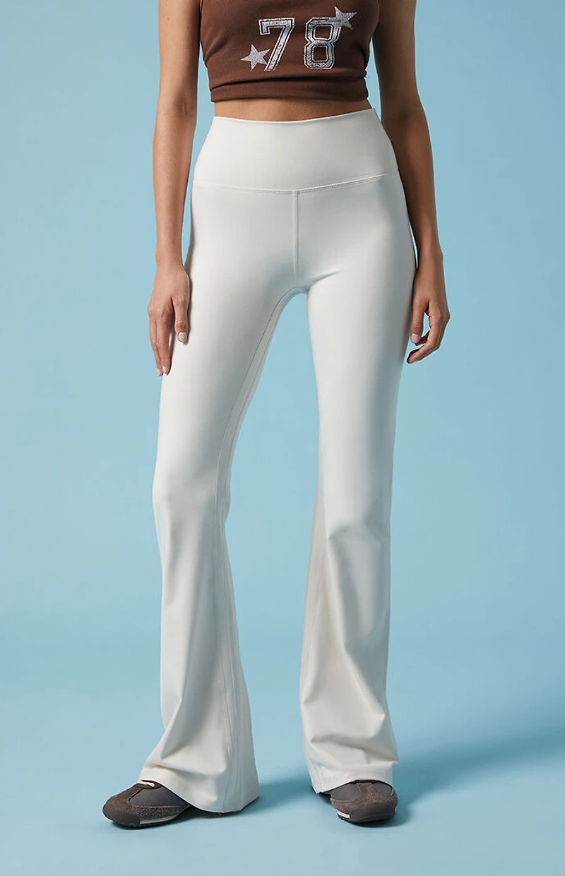 PAC 1980 WHISPER Active Ivory Franchise Flare Yoga Pants