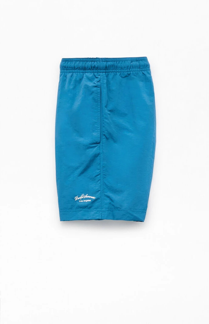 Pacsun Blue Collegiate 6.5'' Swim Trunks