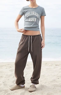 John Galt Brown Rosa Sweatpants