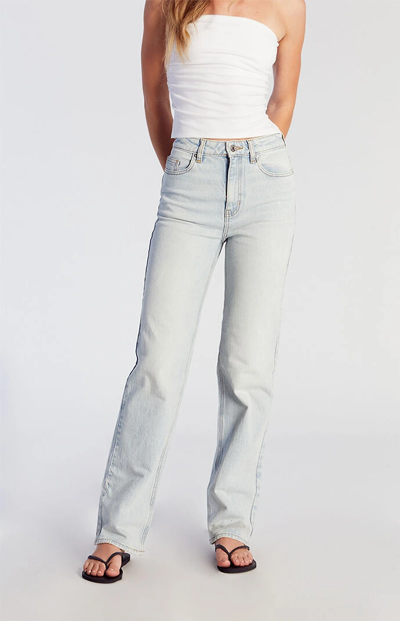 Pacsun '90s Boyfriend Jeans Stretch Light Indigo