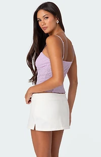 Edikted Textured Lacey Tank Top