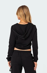 Edikted Annalise Zip Front Hoodie