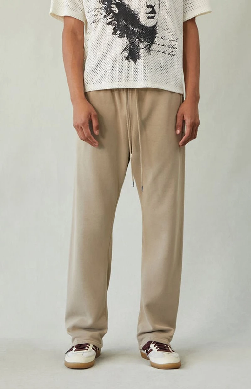 Pacsun Tan Straight Leg Sweatpants