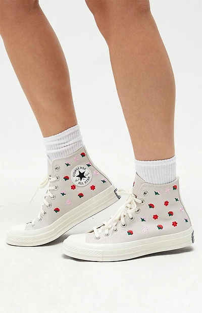 Converse Eco Chuck 70 Floral Embroidery High Top Sneakers