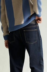 Pacsun Dylan Baggy Jeans Contrast Stitch Dark Blue